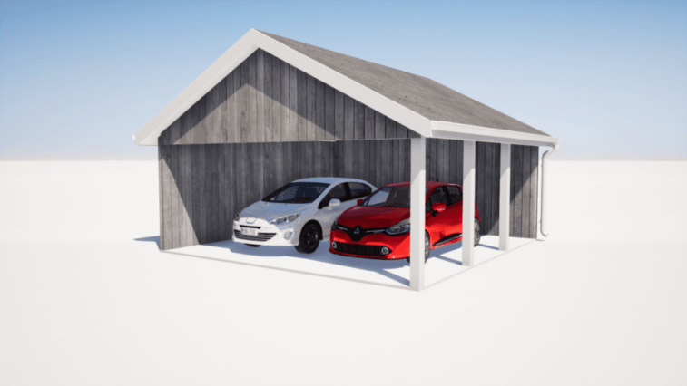 garage carport ritning 2024 | LT Ingenjörsbyrå